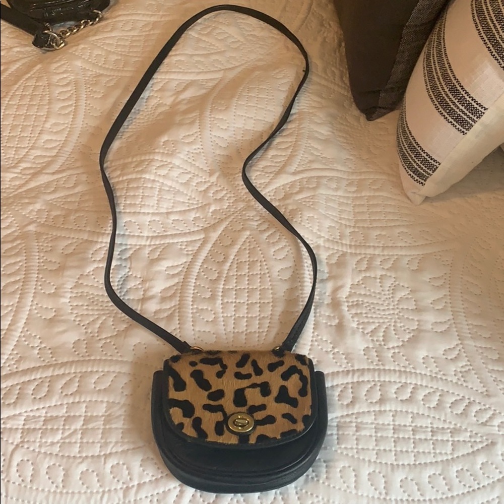 Leopard&leather crossbody